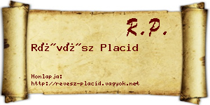Révész Placid névjegykártya